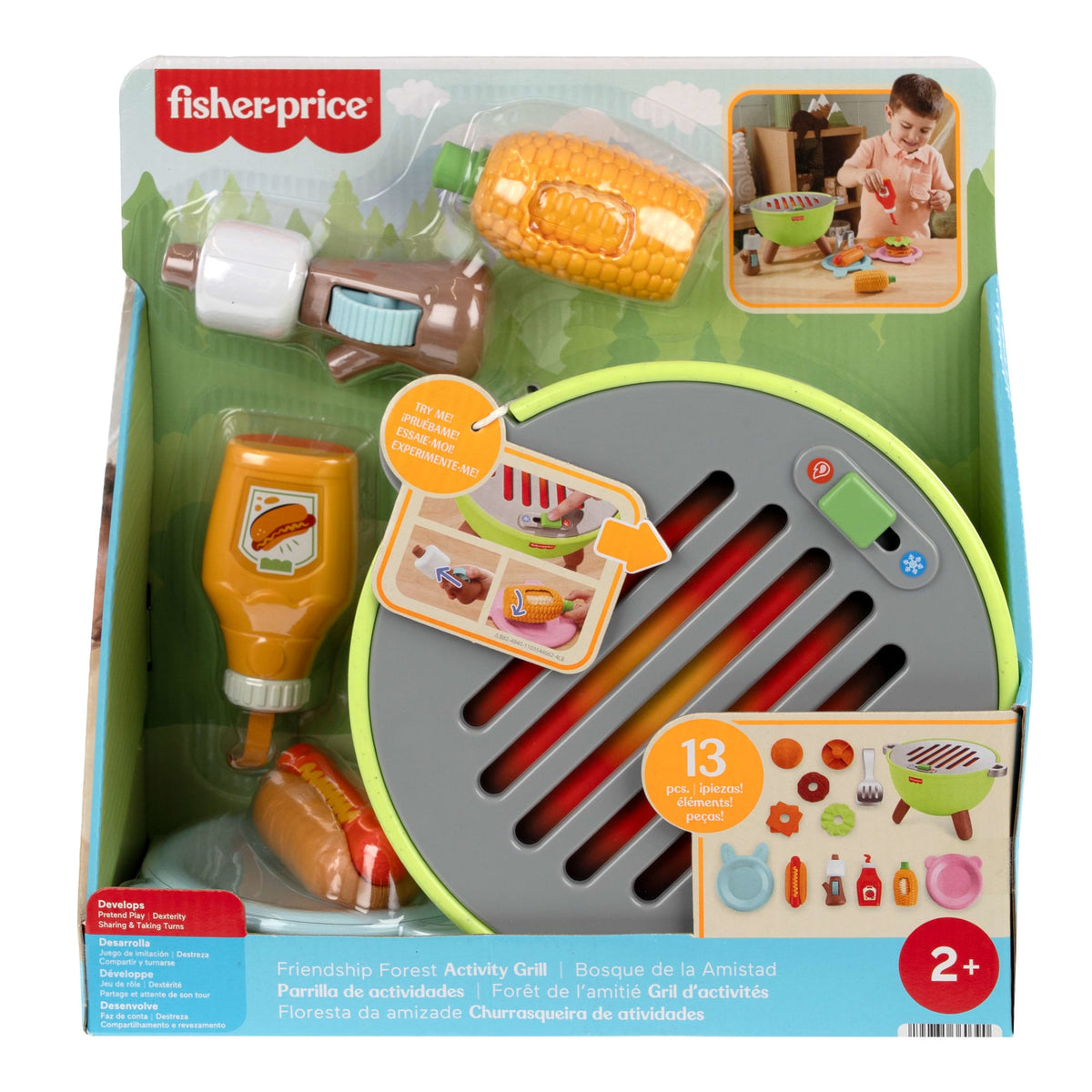 Fisher-Price Juguete para Bebés Amigos del Bosque Mi Primera Parrillada