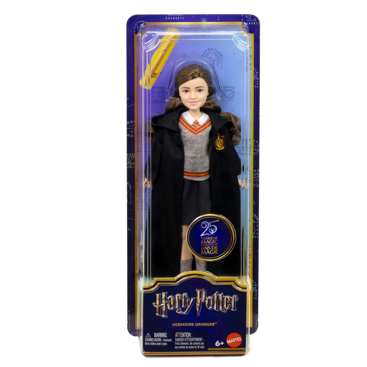 Hermione Granger Fashion Doll in Movie-Inspired Hogwarts Uniform With Wand Accessory