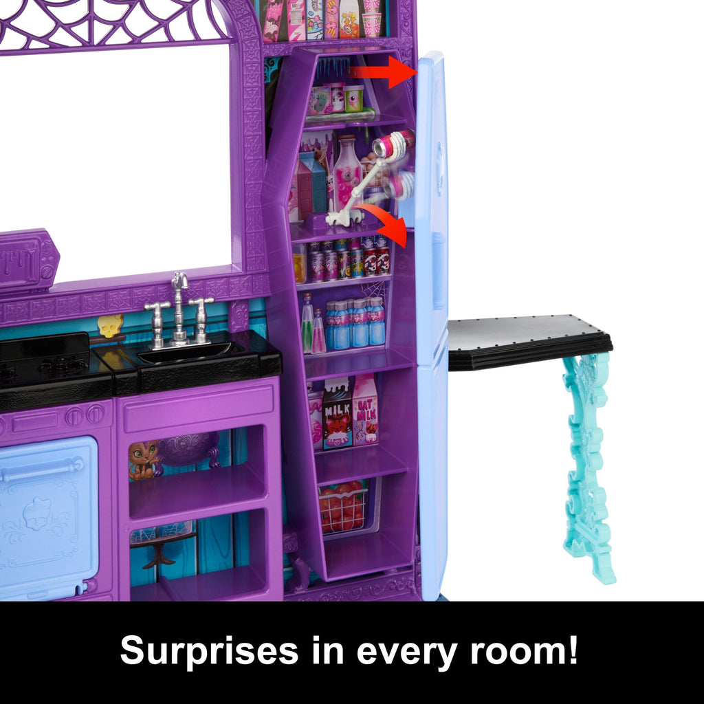 Monster High Boo-Tique Hotel Doll House With Spooky Surprises in EVery Room And 13+ Accessories