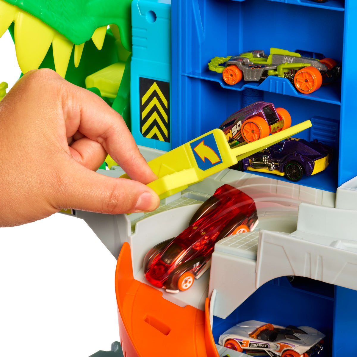 Hot Wheels City-Garage T-Rex Ultime-Garage Avec 2 Véhicules
