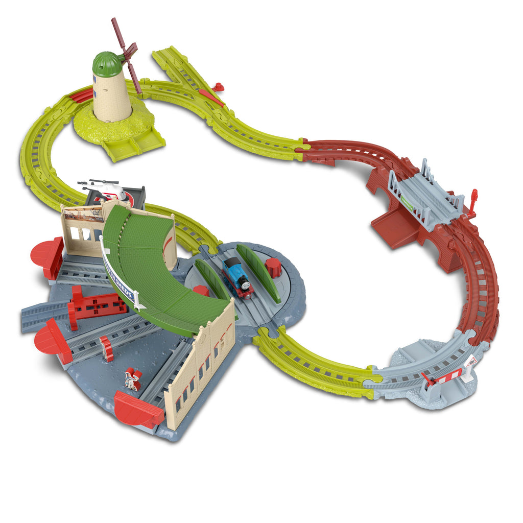 Thomas & Friends Exploring Tidmouth Sheds Train Set By Fisher-Price, With Engine & Helicopter