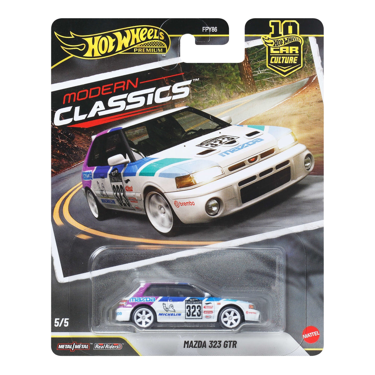 Hot Wheels Car Culture Premium 1:64 Scale Die-Cast Toy Mazda 323 Gtr, Modern Classics