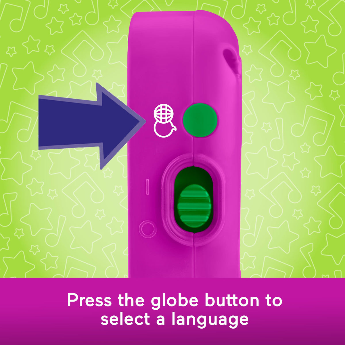 Fisher-Price Barney's World Hey Barney Phone Musical Toddler Toy With Lights For Kids, Multilanguage Version