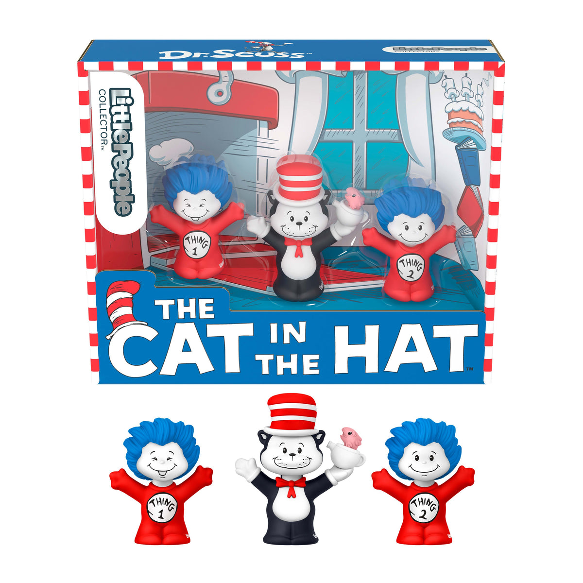 Little People Collector Dr. Seuss The Cat in The Hat Special Edition Set For Fans, 3 Figures