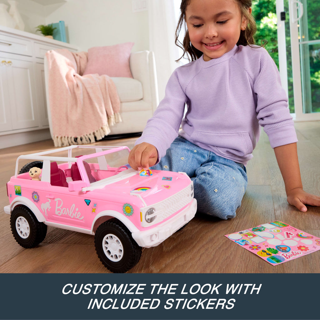Hot Wheels RC Barbie Ford Bronco RC, Battery-Powered Remote-Control Toy Car With Accessories