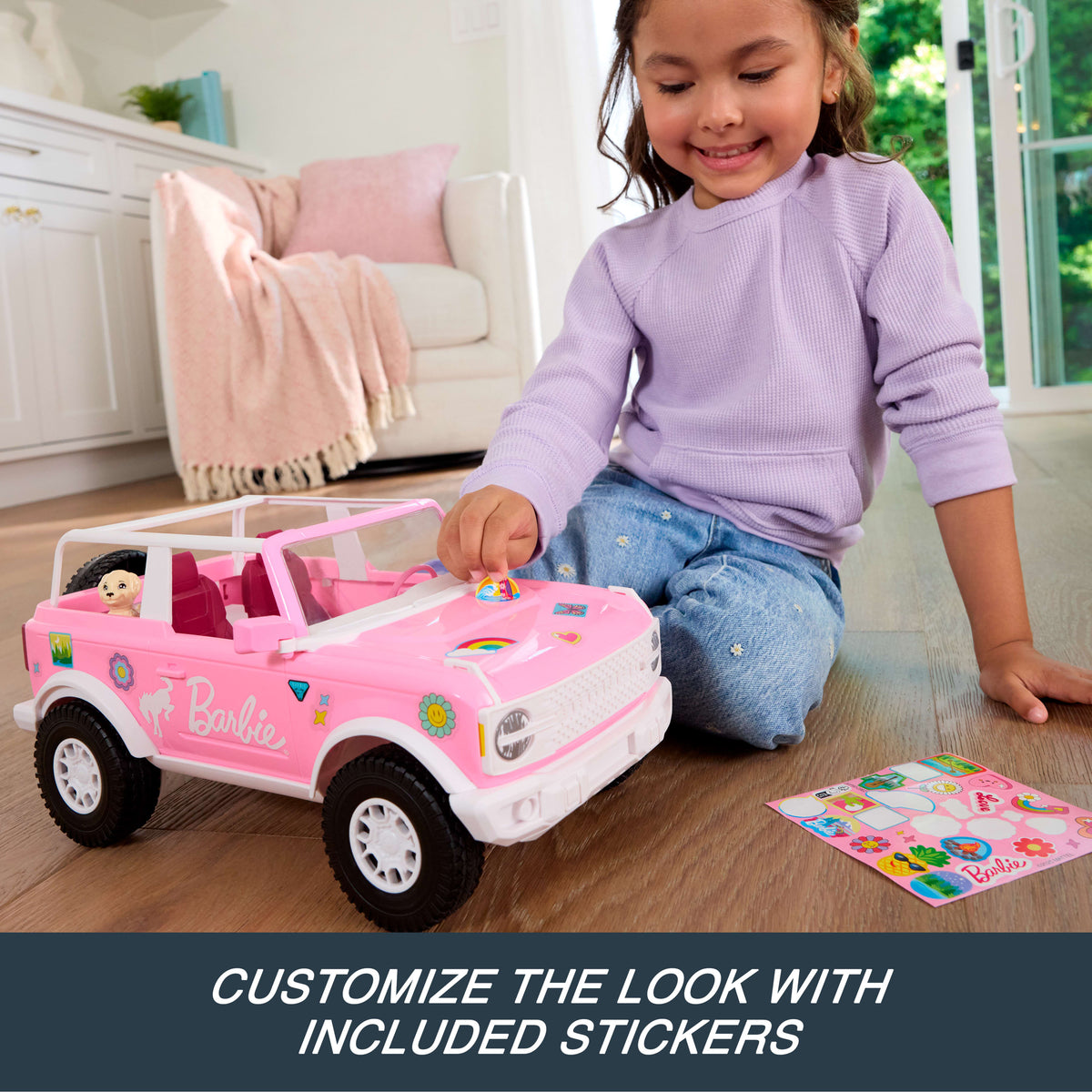 Hot Wheels RC Barbie Ford Bronco RC, Battery-Powered Remote-Control Toy Car With Accessories