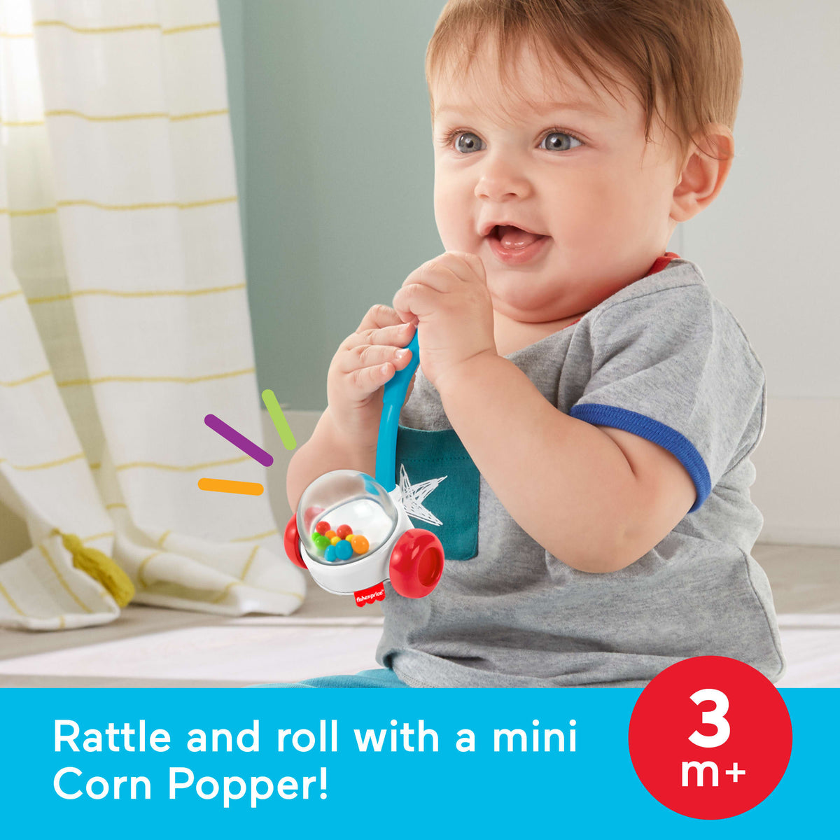 Fisher-Price Newborn Classic 2-Pack, Baby Rattle & Sensory Activity Toys For Developmental Play