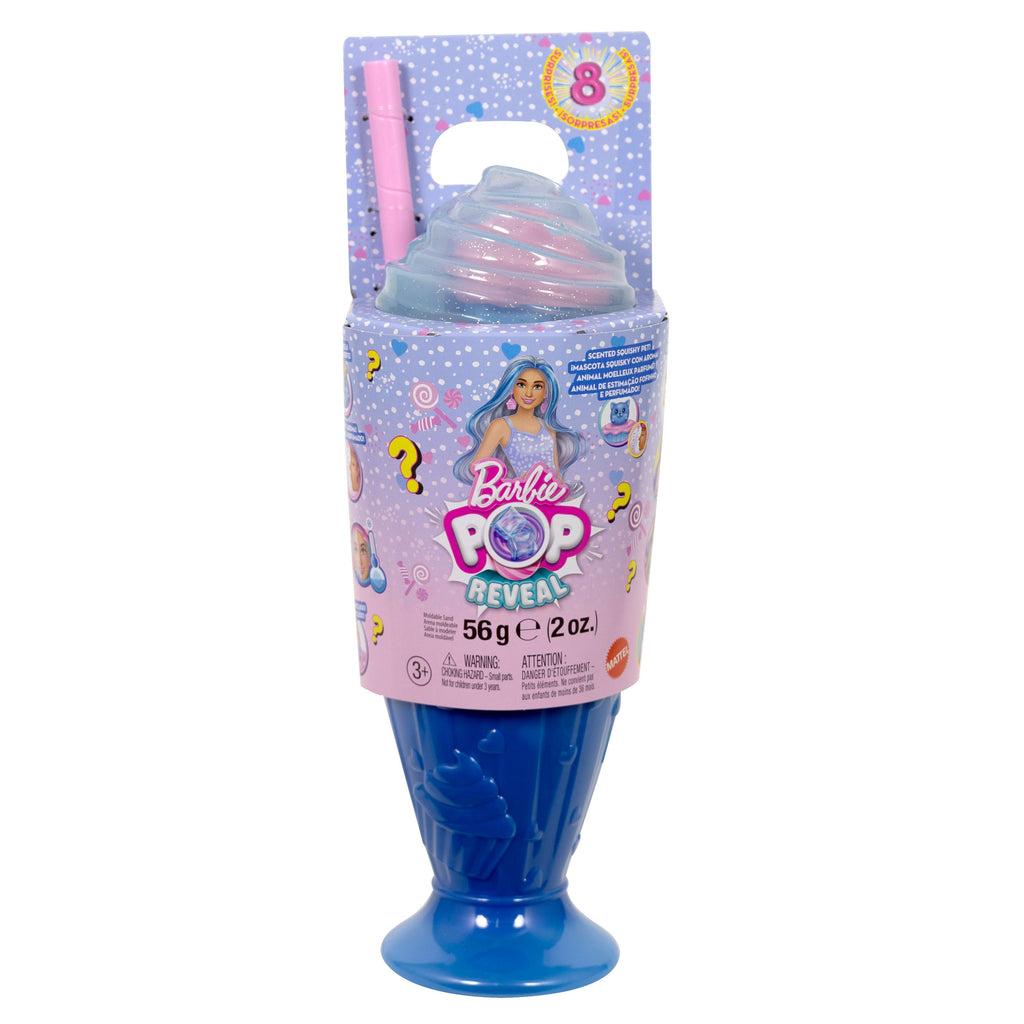 Barbie Pop Reveal Boneca Milk-shakes Copo Azul