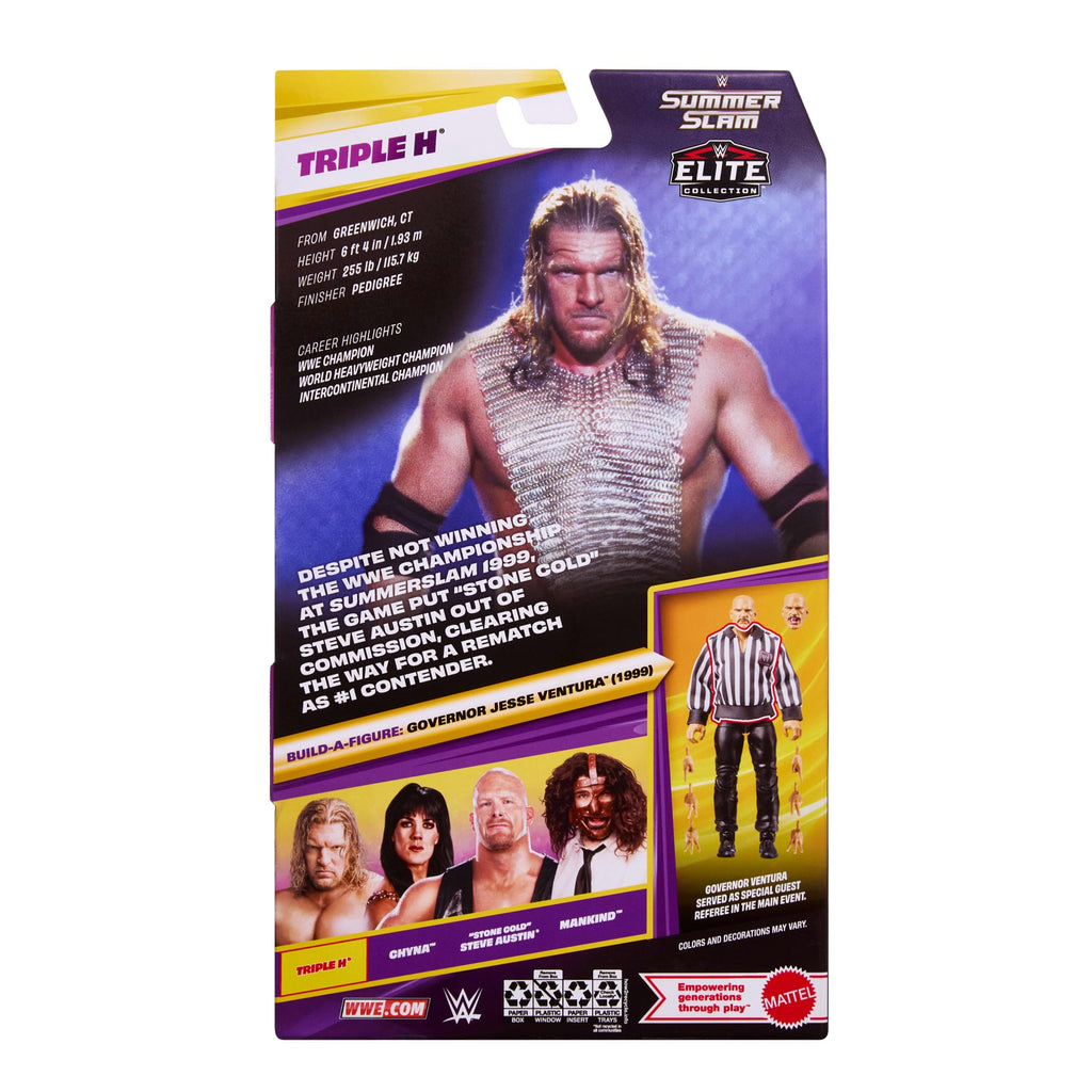 WWE Elite Collection Premium Live Event Triple H Action Figure Set, Summerslam Series Collectible