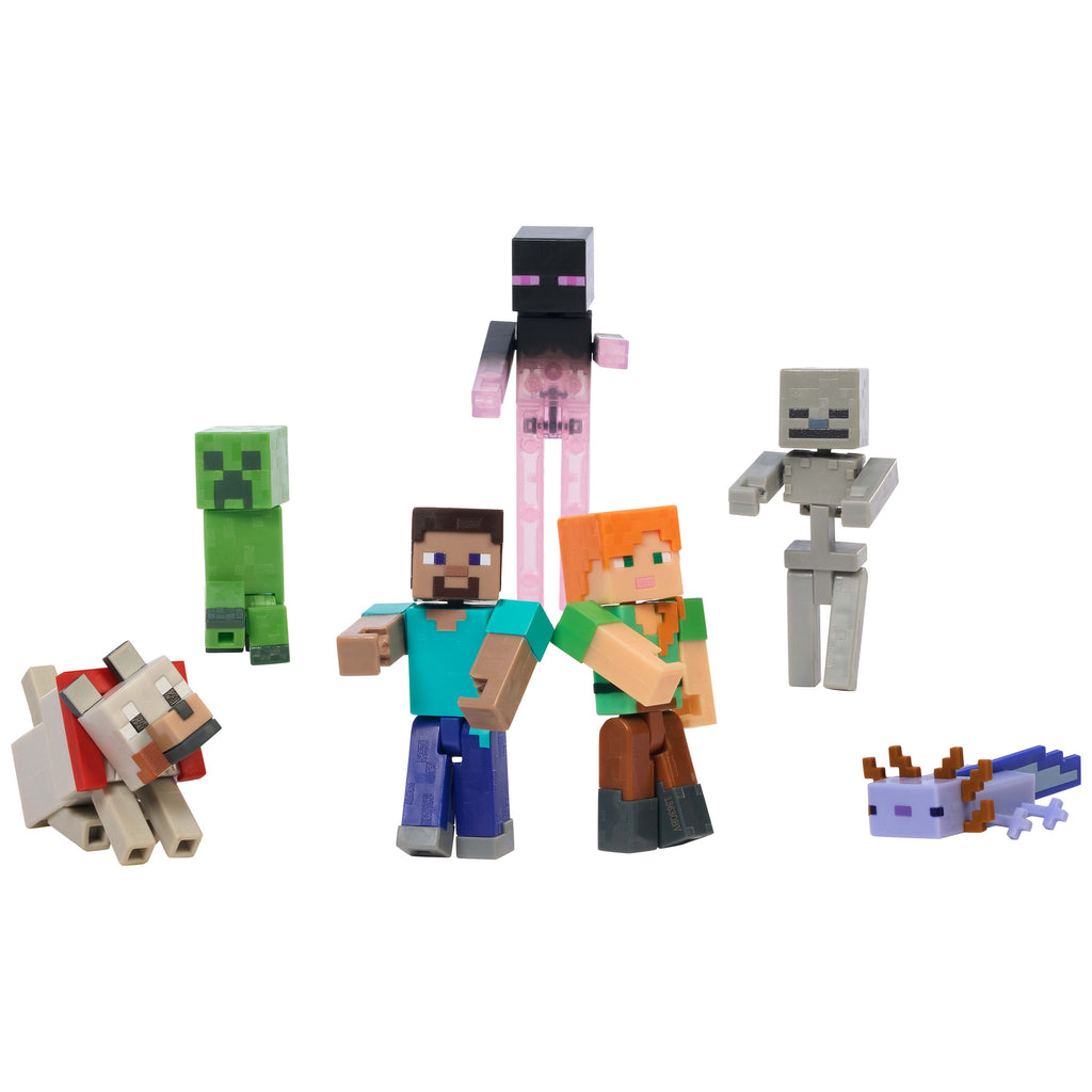 Minecraft Vanilla Figura de Ação Pack Criad or de Mundos