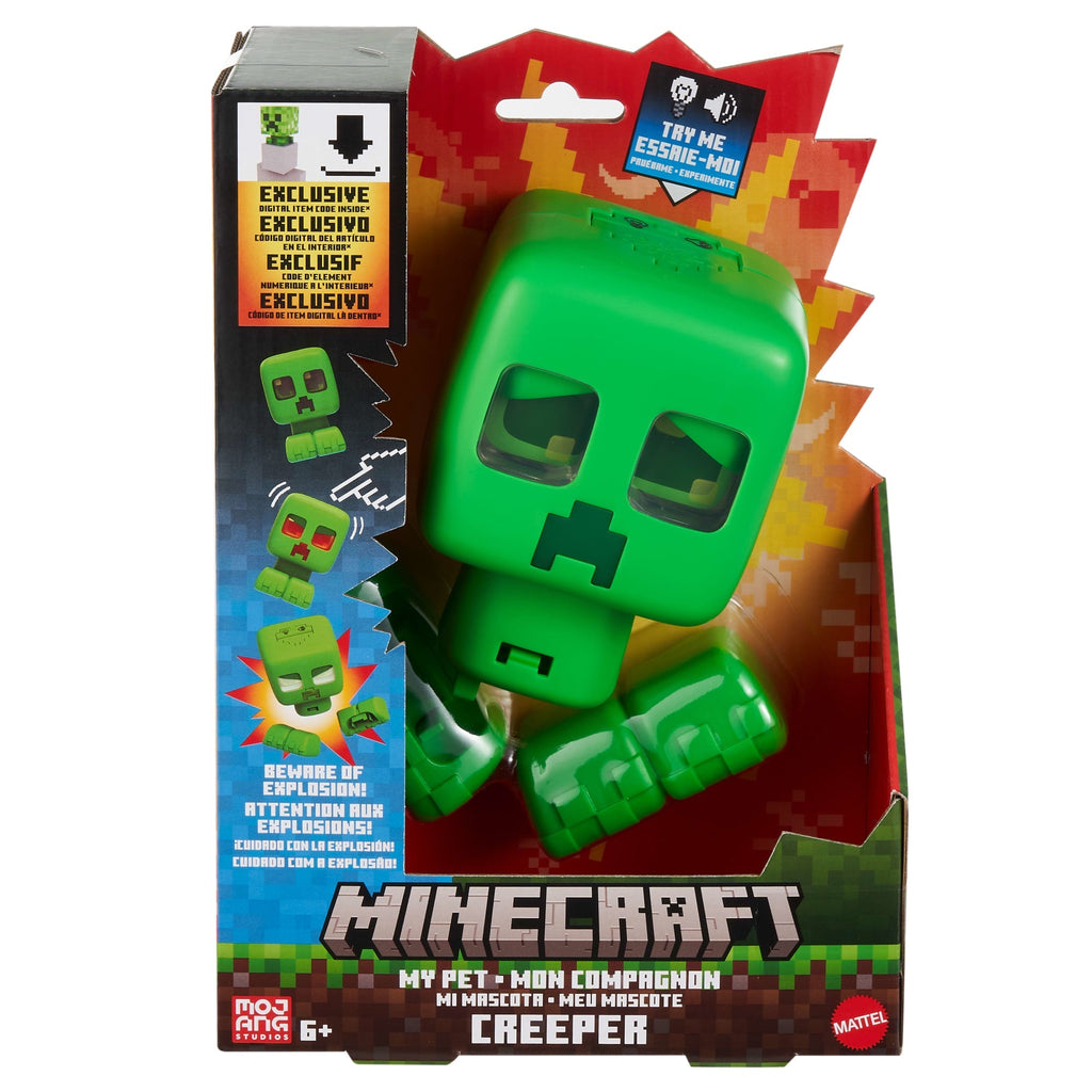 Minecraft My Pet Creeper interactive Toy Action Figure With Lights, Sounds & Exploding Action