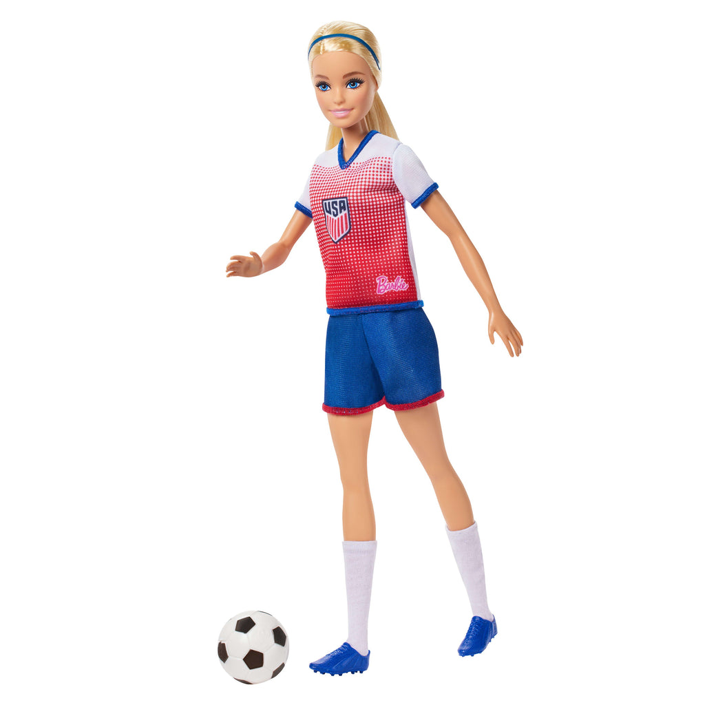 Barbie Careers Ussf Soccer Fashion Doll Dressed in Removable Sport-Themed Outfit