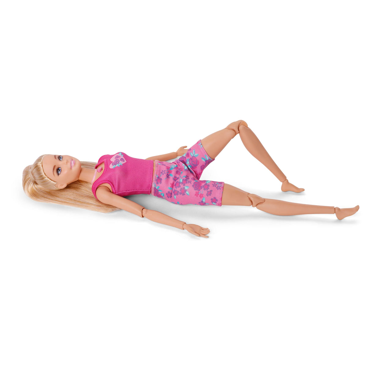 Poupée Barbie Mouvements Conscients Portant des Vêtements de Yoga Avec Audio, Lumières et Musique, Poupée Blonde Avec Animal de Compagnie
