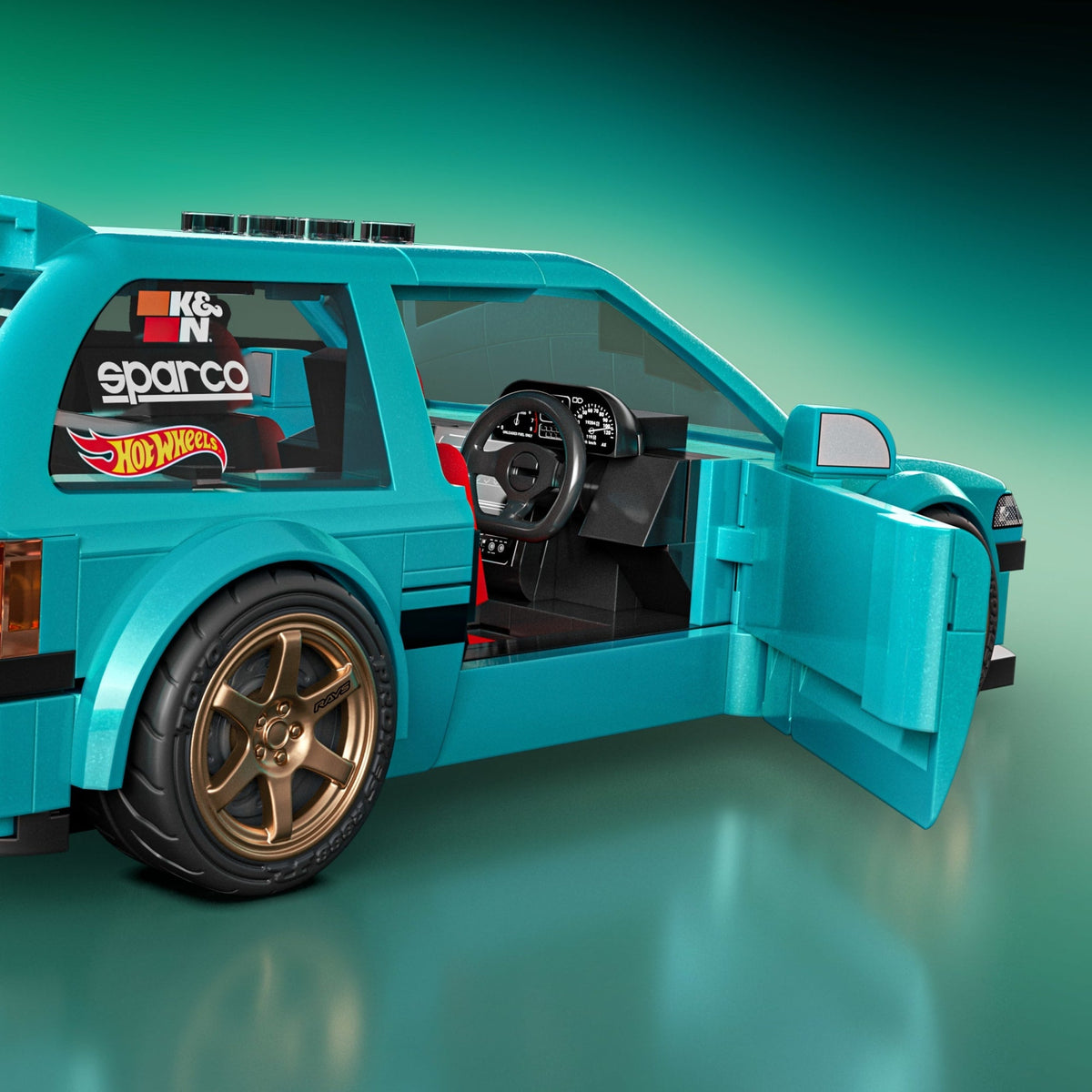 Hot Wheels Coffret Mattel Brick Shop Série Speed Custom Honda Civic Ef de 1990