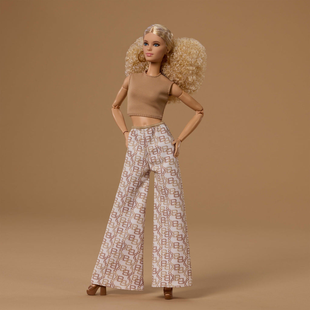 Barbie Basics Collectible Doll, Model 07 With Blonde Hair in White Pants With Golden Print