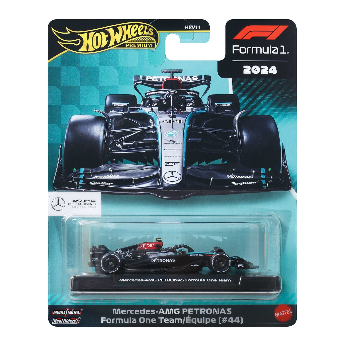 Hot Wheels Collector Veículo de Coleção Equipe Mercedes-AMG PETRONAS Formula 1 Lewis Hamilton