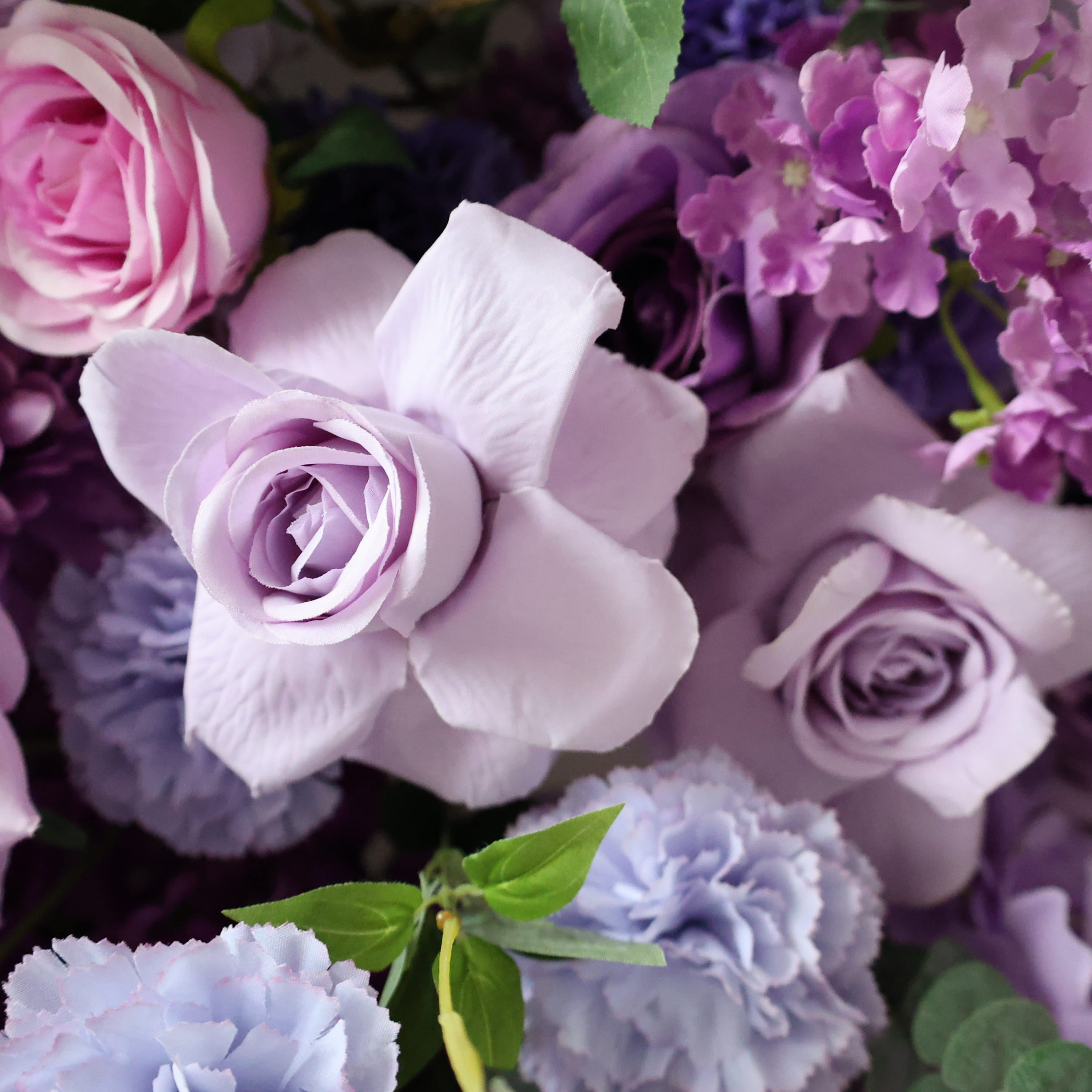 ValarFlowers Presents: Lavender Elegance – A Lavish Display of Purple Blooms in an Artificial Fabric Flower Arch Decor-VF-490