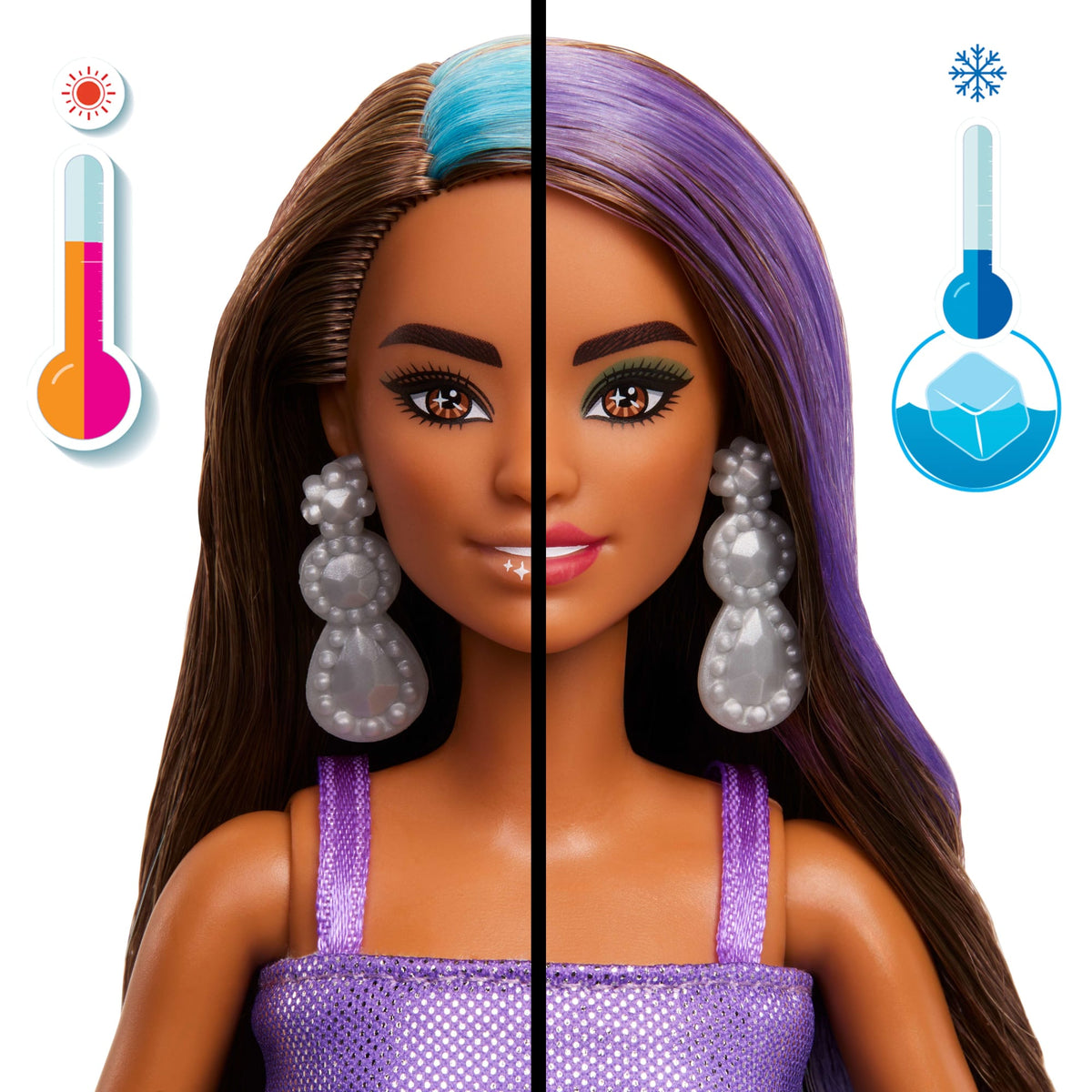 Barbie Party Unboxed Glam Party Series Purple Sparkle Doll & Accessories With 10 Surprises