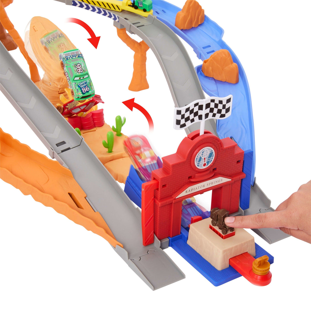 Cars Coffret Piste de Course Rescue Road Course de Radiator Springs