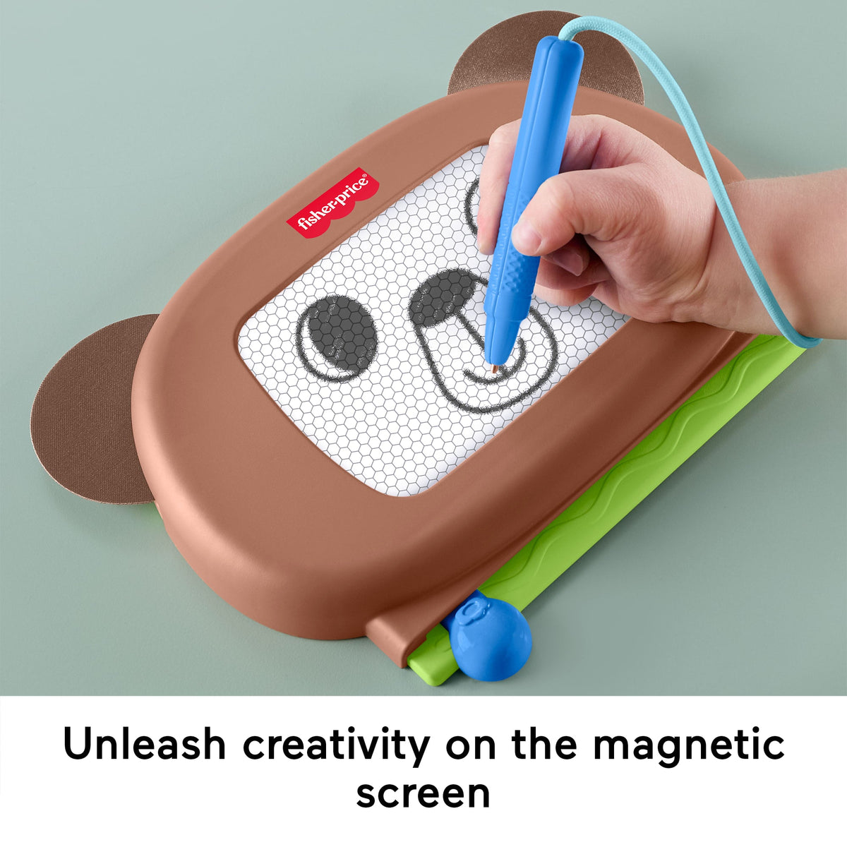 Fisher-Price Friendship Forest Doodle Pro Brown Bear, Magnetic Writing & Drawing Tablet For Kids