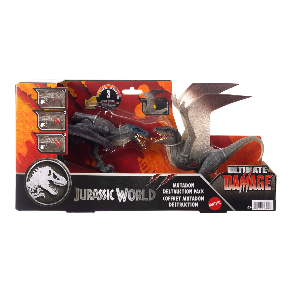 Jurassic World-Coffret destruction Mutadon-Avec 2 Dinosaures