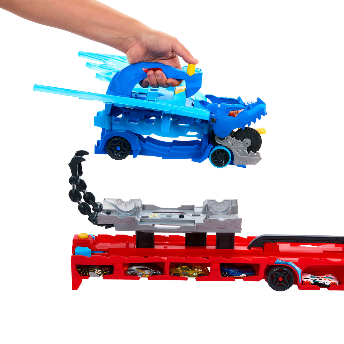 Hot Wheels City Pista de Brinquedo Transportador de Dragões