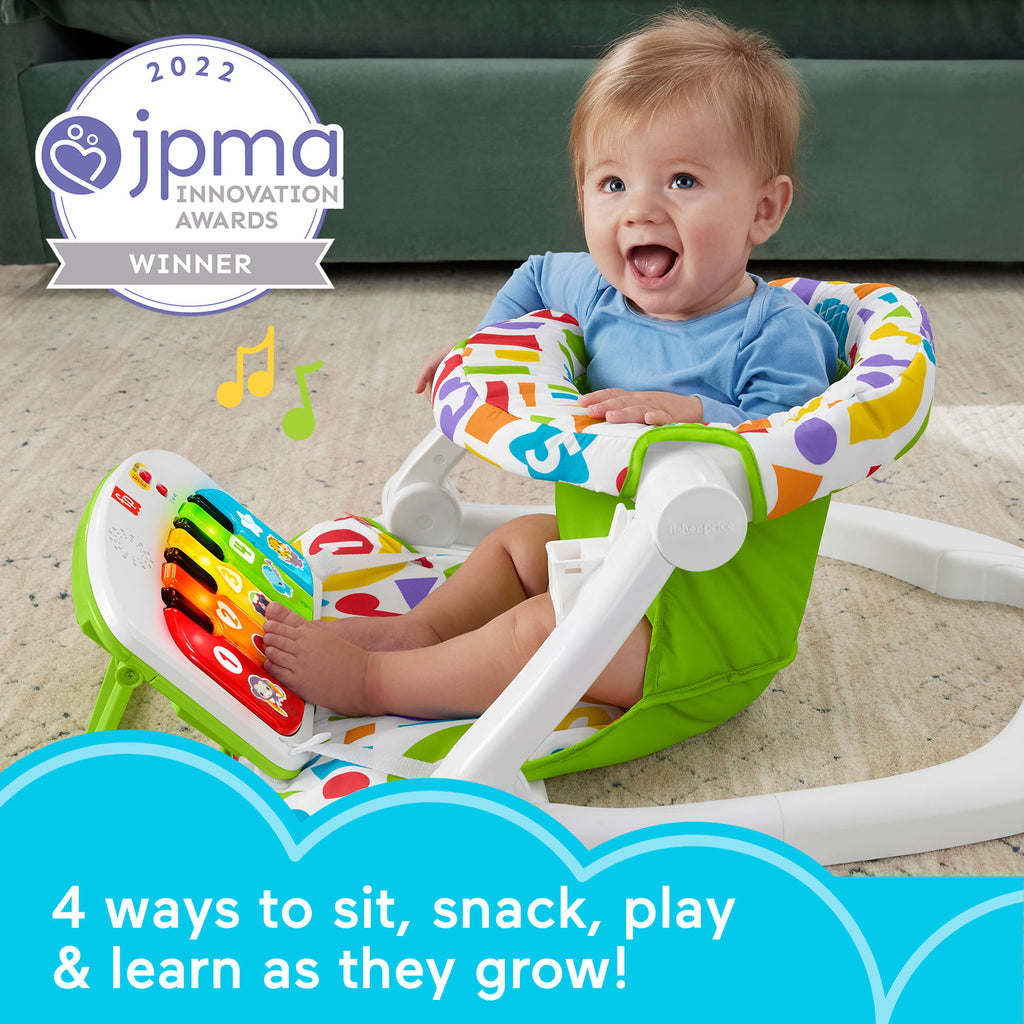 Fisher-Price Kick & Play Deluxe Sit-Me-Up Seat Portable Chair & Learning Toy For Baby & Toddler