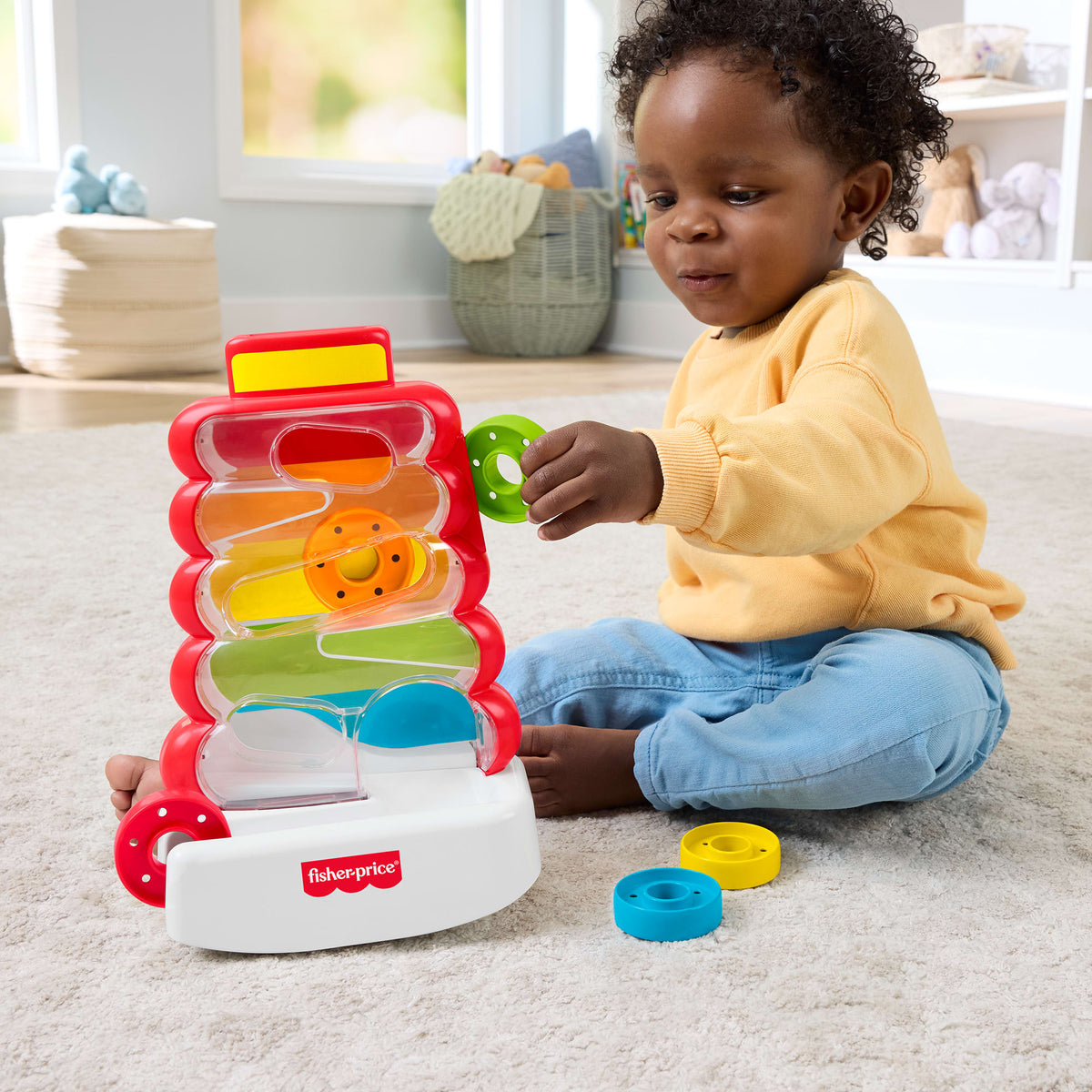 Fisher-Price-Empile-Tout Rigolo-Jouet D’Éveil Avec Jetons à Insérer