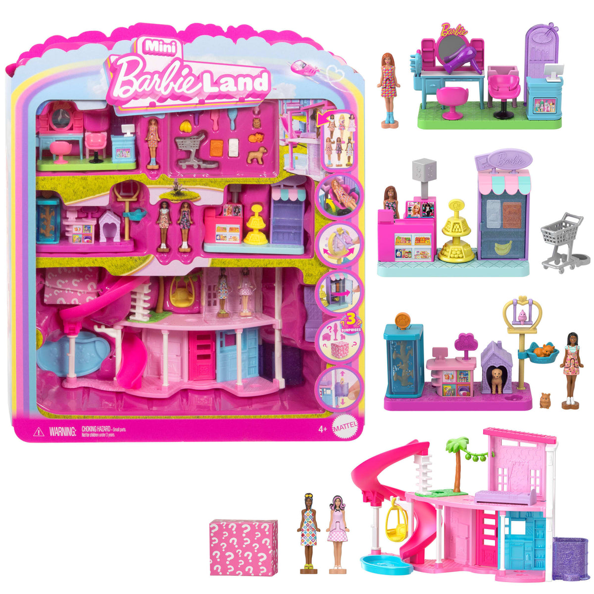 Barbie Mini BarbieLand Conjunto de Brinquedo Pacote Mundo Miniatura