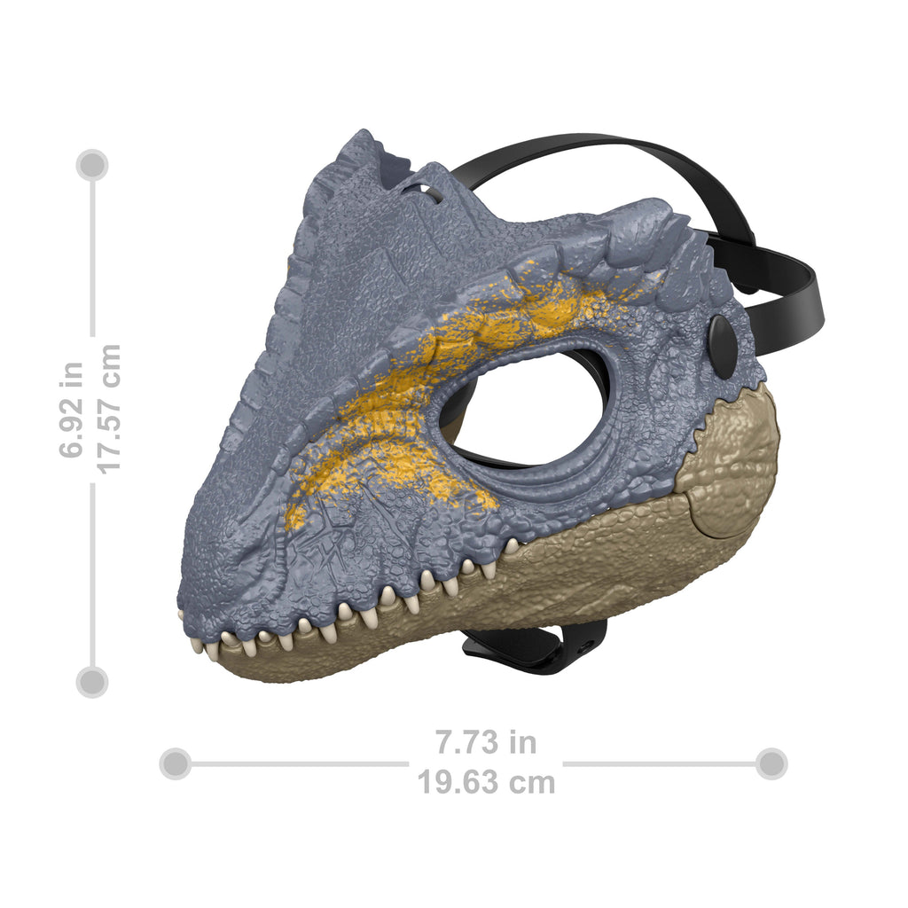 Jurassic World Giganotosaurus Dinosaur Movie Mask, Role Play Headgear, Jaw Opens To Chomp