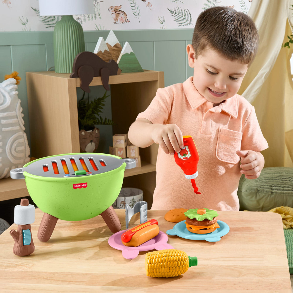Fisher-Price Juguete para Bebés Amigos del Bosque Mi Primera Parrillada
