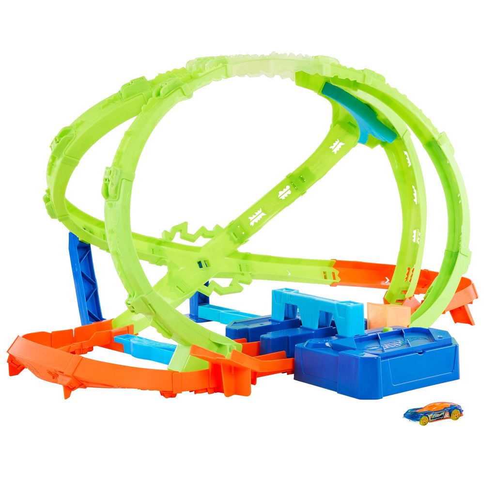 Hot Wheels Stunt Tracks Hypersphere Crash With 1 Die-Cast Car in 1:64 Scale