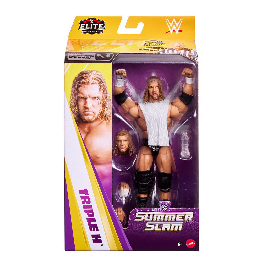 WWE Elite Collection Premium Live EVent Triple H Action Figure Set, Summerslam Series Collectible