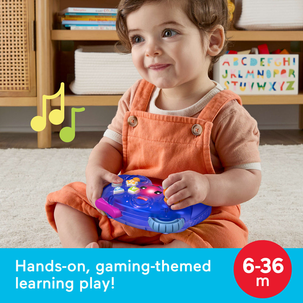 Fisher-Price Laugh & Learn Game & Learn Controller, Purple, Baby & Toddler Musical Video Game Toy