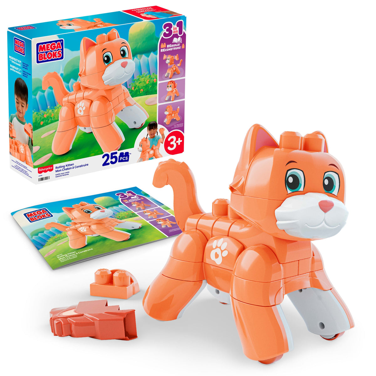 Mega Bloks Mon Chaton 3 en 1 à Construire