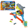 Hot Wheels City Shark Chomp Beach Playset & 1:64 Scale Die-Cast Toy Car, Big Win Moment