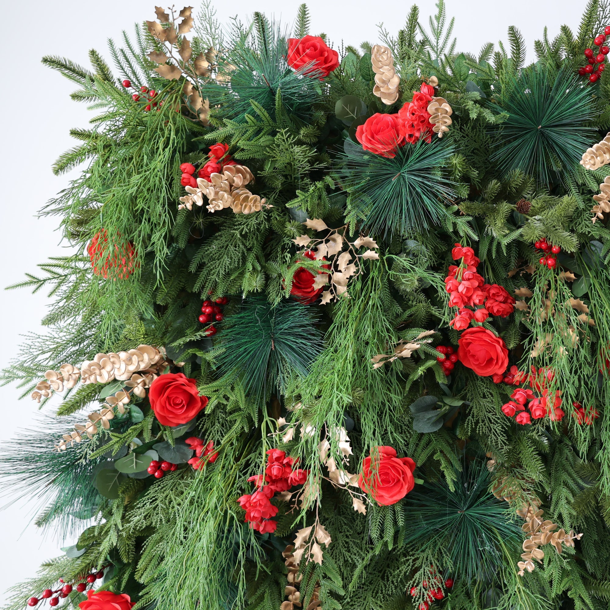 ValarFlowers Christmas Themed Floral Arch: A Festive. Enchanting Masterpiece for Holiday Celebrations-VF-491-1