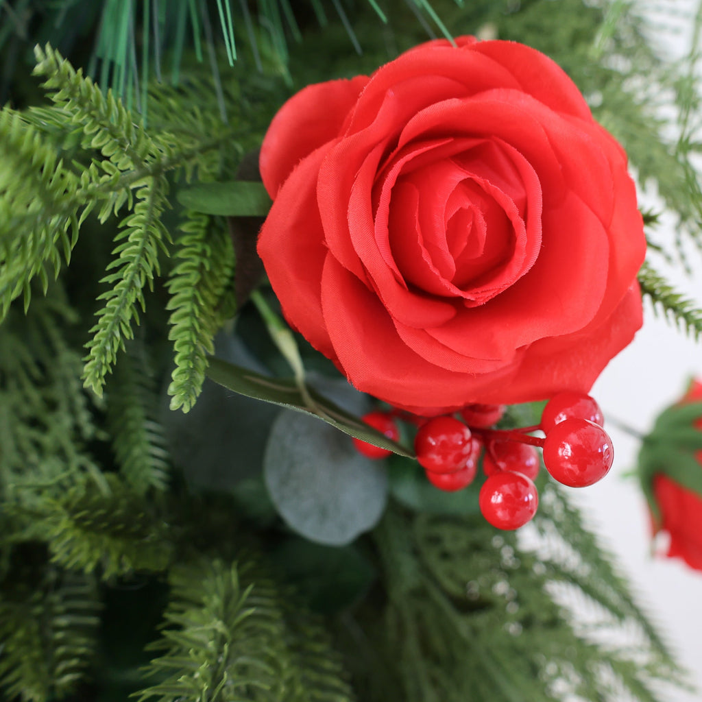 ValarFlowers Christmas Themed Floral Arch: A Festive. Enchanting Masterpiece for Holiday Celebrations-VF-491-1