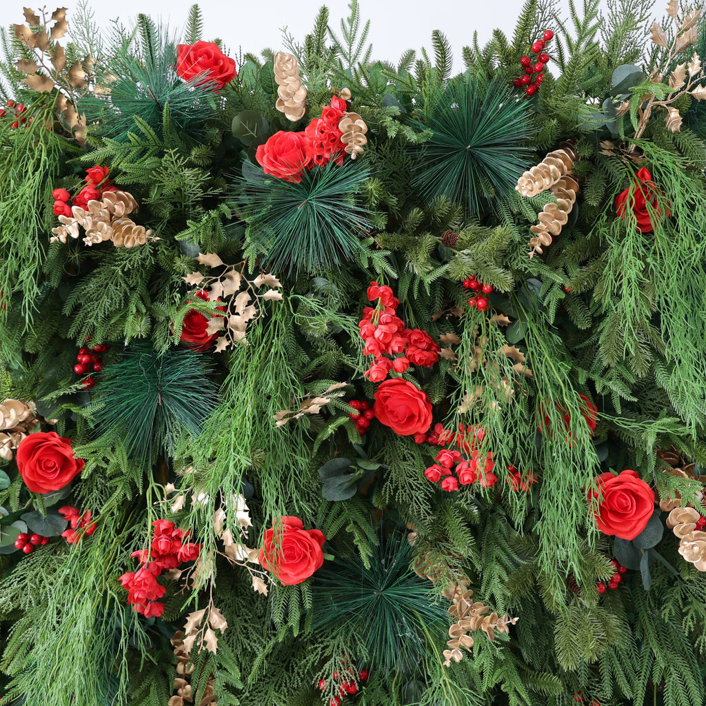 ValarFlowers Christmas Themed Floral Arch: A Festive. Enchanting Masterpiece for Holiday Celebrations-VF-491-1