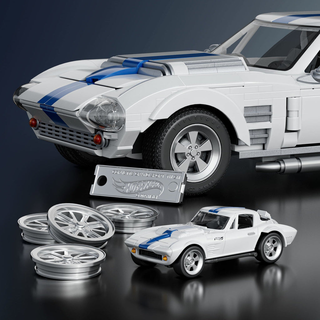 Mattel Brick Shop Hot Wheels Jogo de Construção Elite '63 Corvette Grand Sport