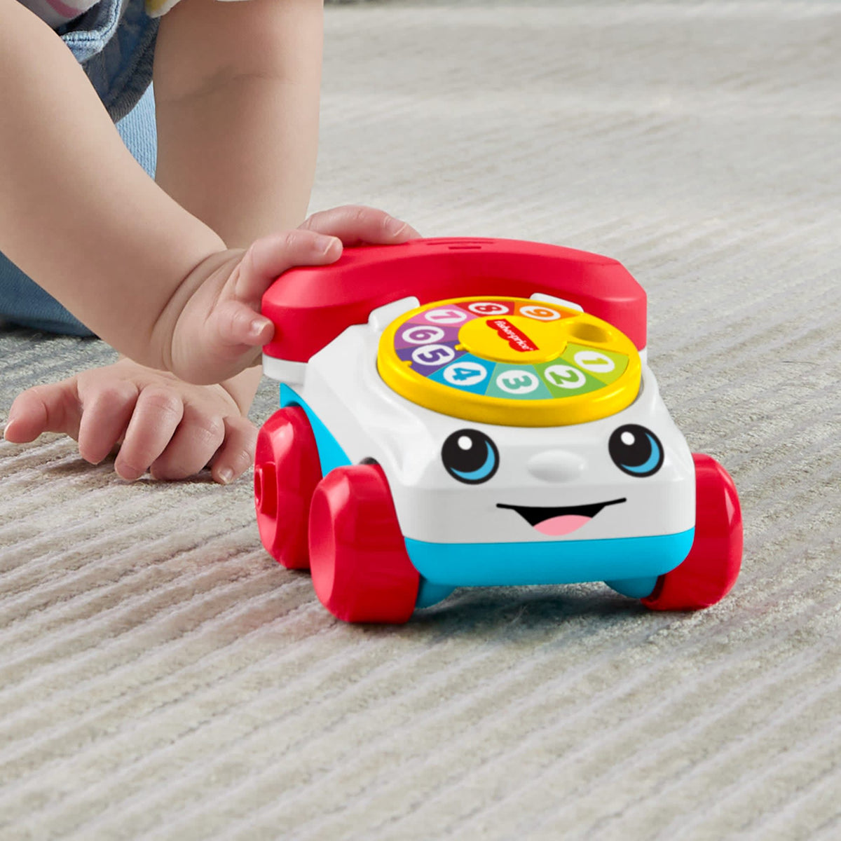 Fisher-Price-Mon Premier Téléphone Animé à Pousser-Avec Effets Sonores