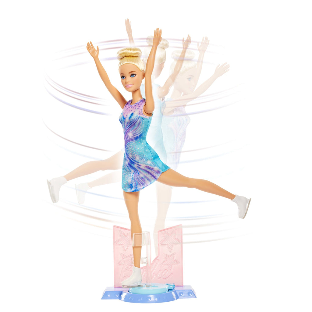 Barbie Ice Skating Doll With Spinning Platform And 5 Themed Accessories