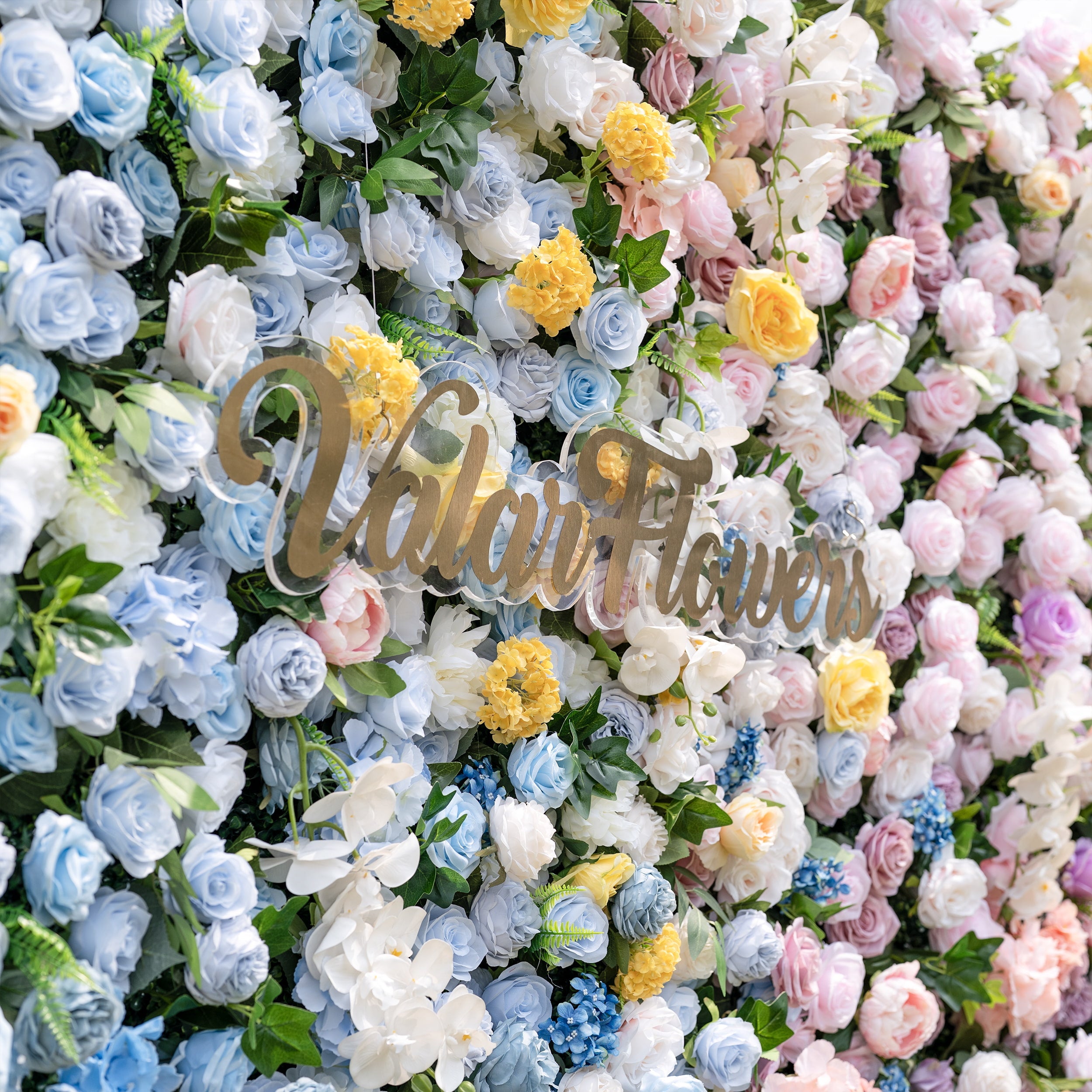Valar Flowers Rainbow Gradient Bloom Mix Rose Flower Wall Backdrop - VF-830