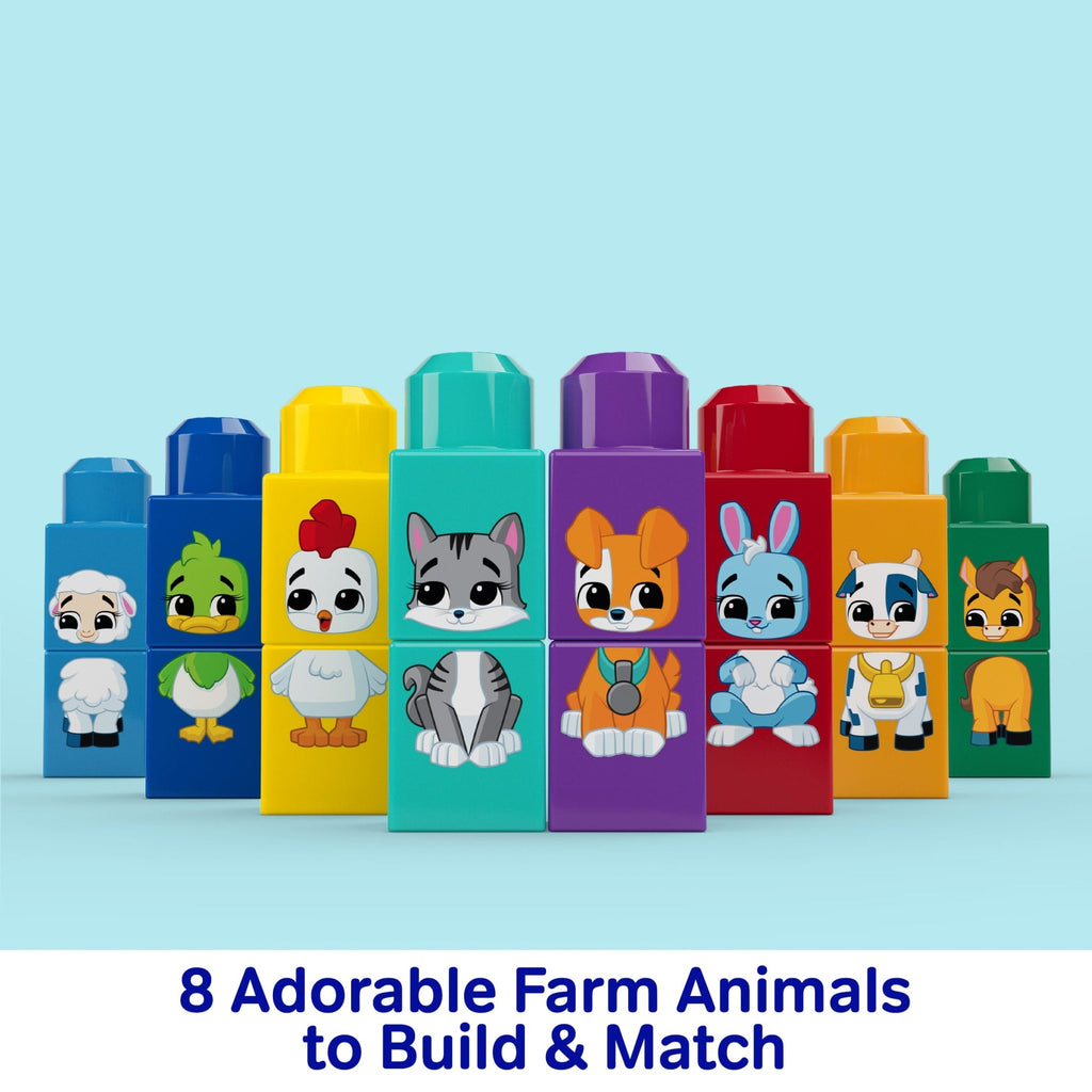 MEGA BLOKS First Builders Build & Match Animal Tractor Block Toy (30 Pieces) For Toddler