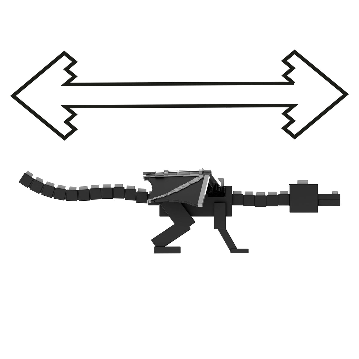 Minecraft DragonS Breath Attack Ender Dragon Action Figure With 10 Discs, 20-Inch Wingspan