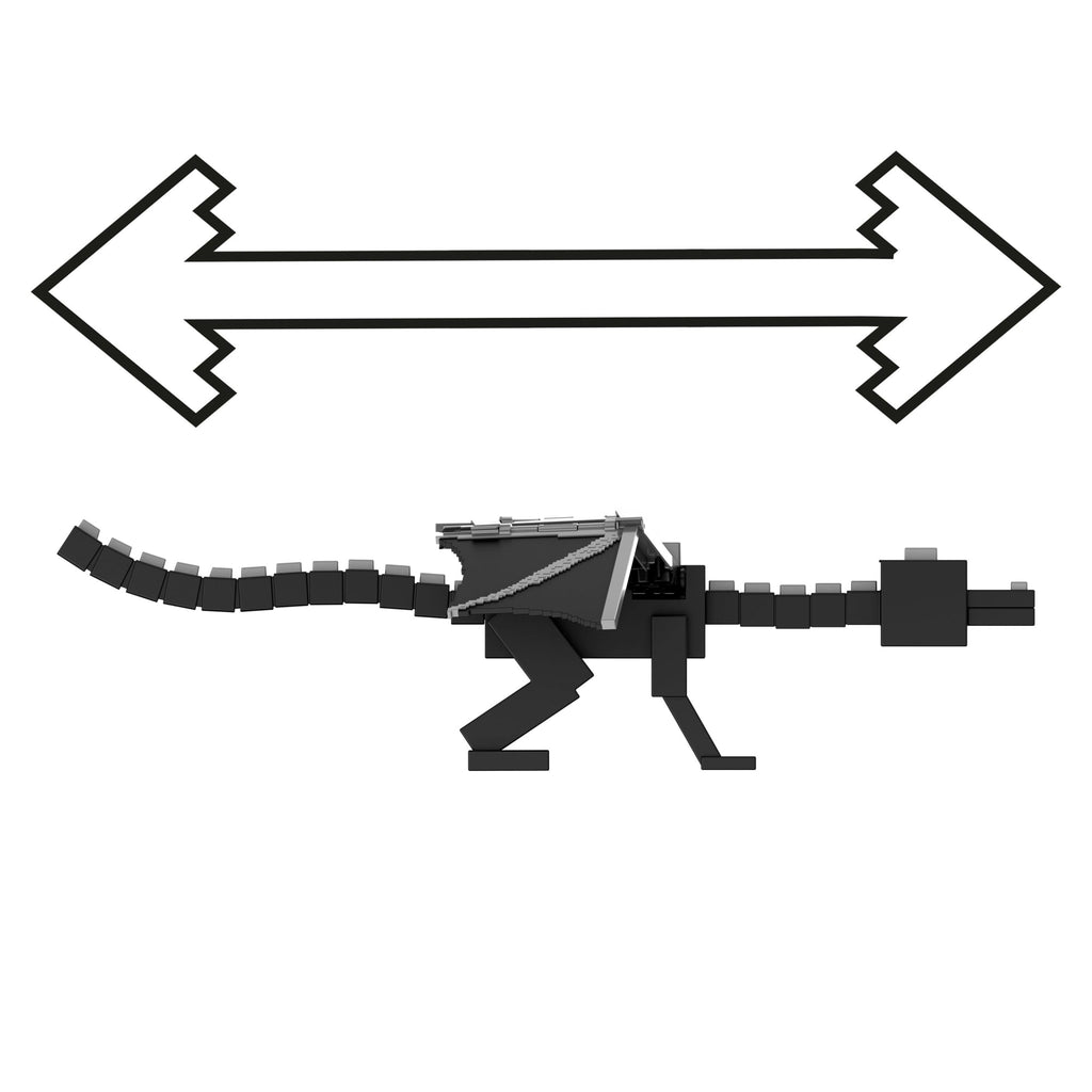 Minecraft Dragon's Breath Attack Ender Dragon Action Figure With 10 Discs, 20-inch Wingspan