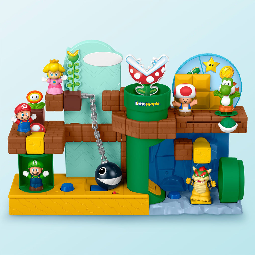 Coffret de Jeu Aventures de Mario My Mario Little People de Fisher-Price Avec 6 Figurines Pour Le Jeu Musical des Tout-Petits