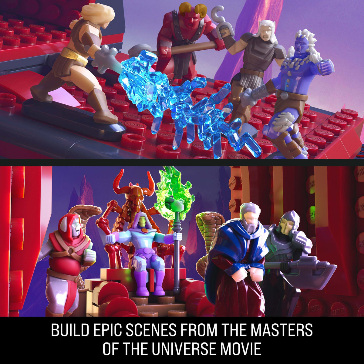 Mattel Brick Shop Masters Of The Universe Clash At Snake Mountain Building Toy Kit