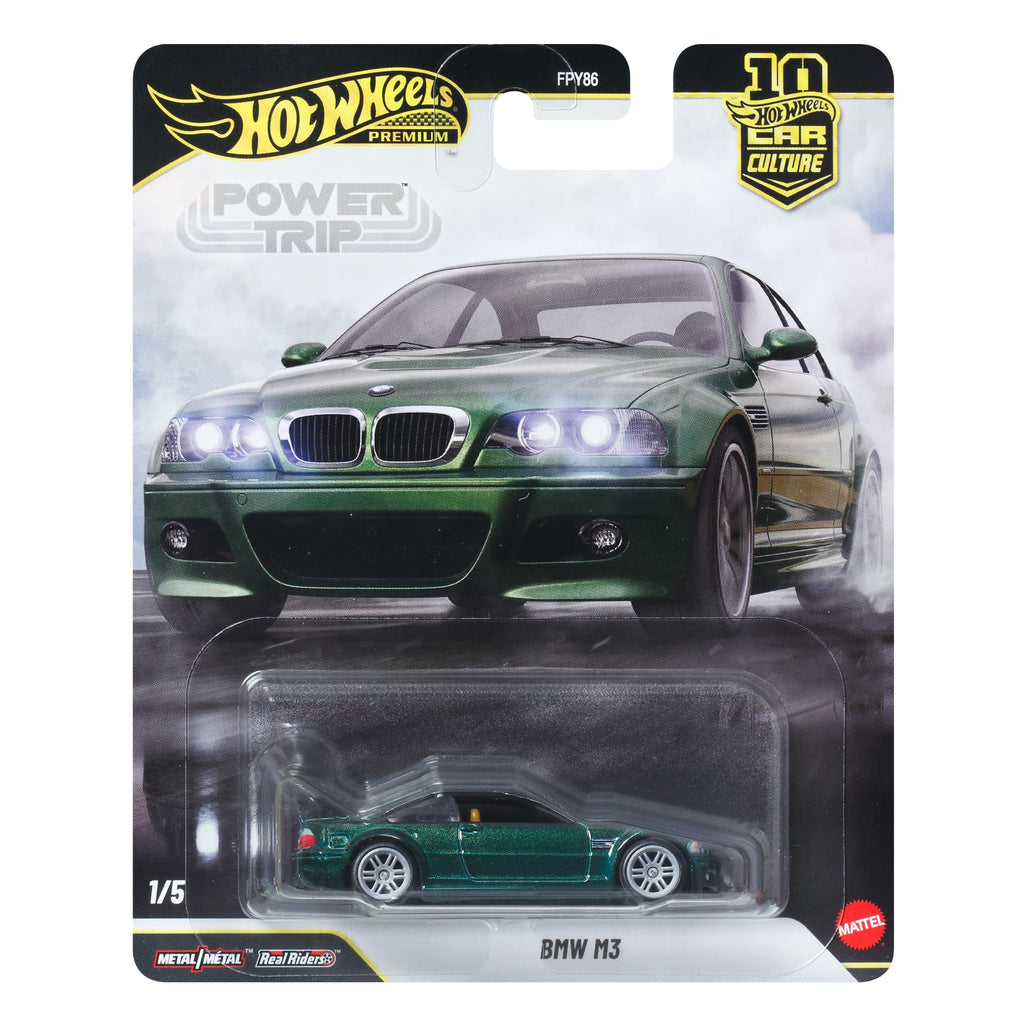Hot Wheels Car Culture Premium 1:64 Scale Die-Cast Toy Bmw M3, Power Trip, Collectible