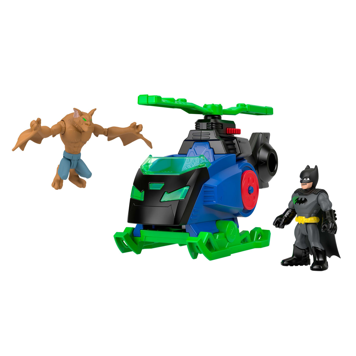 Imaginext Dc Super Friends Coffret Bat-Coptère et Man Bat